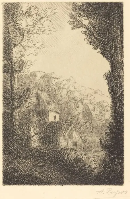Framed Print : Old Chateau (Un vieux chateau). Creator: Alphonse Legros Framed Print : Old Chateau (Un vieux chateau). Creator: Alphonse Legros