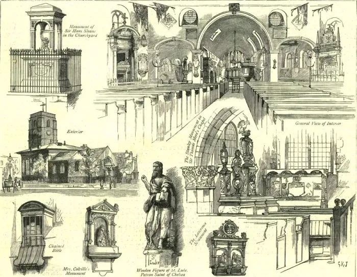 Framed Print : Old Chelsea Church, recently restored, 1886. Creator: Unknown Framed Print : Old Chelsea Church, recently restored, 1886. Creator: Unknown