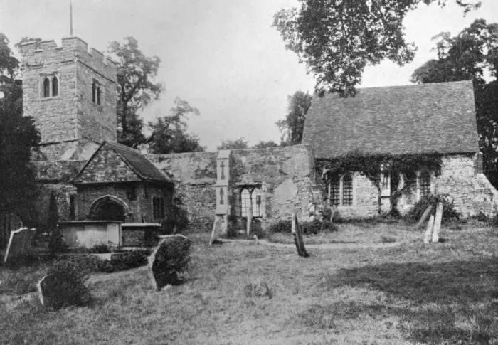 Framed Print : The old church, Chingford, Essex, 1924-1926 Framed Print : The old church, Chingford, Essex, 1924-1926