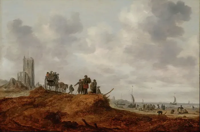 Framed Print : The Old Church at Egmond aan Zee, 1634. Creator: Jan van Goyen Framed Print : The Old Church at Egmond aan Zee, 1634. Creator: Jan van Goyen