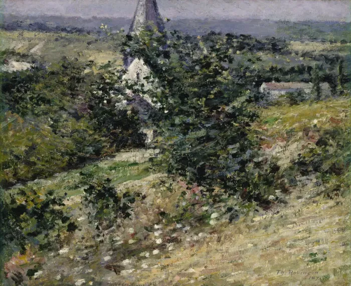 Framed Print : Old Church at Giverny, 1891. Creator: Theodore Robinson Framed Print : Old Church at Giverny, 1891. Creator: Theodore Robinson