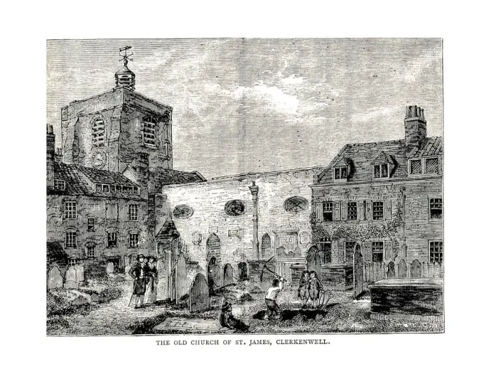Framed Print : The Old Church of St. James, 1878 Framed Print : The Old Church of St. James, 1878