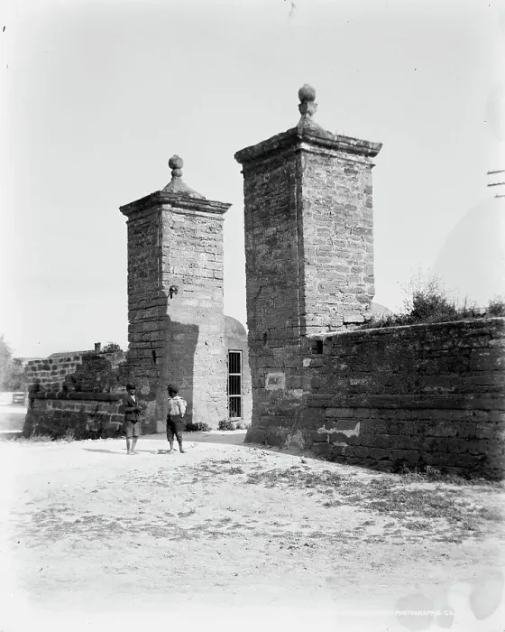 Framed Print : Old City Gate, St. Augustine, Fla. c1901. Creator: William H. Jackson Framed Print : Old City Gate, St. Augustine, Fla. c1901. Creator: William H. Jackson