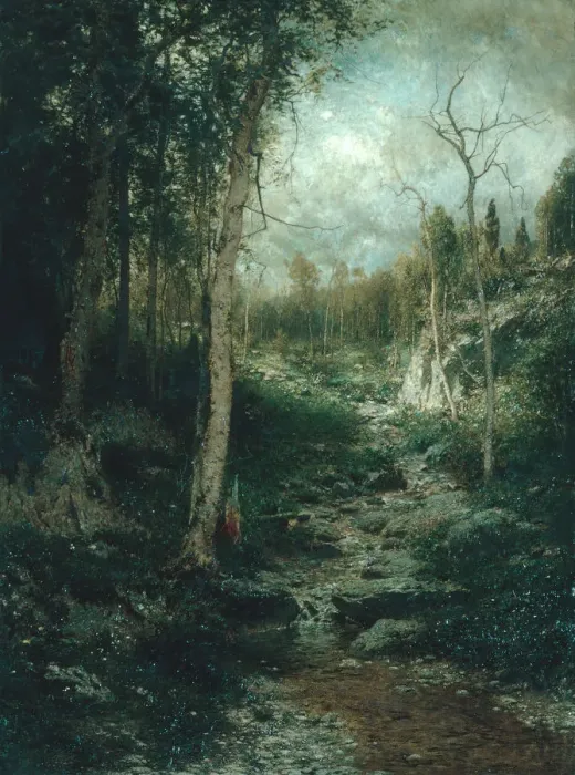 Framed Print : An Old Clearing, 1881. Creator: Alexander Helwig Wyant Framed Print : An Old Clearing, 1881. Creator: Alexander Helwig Wyant