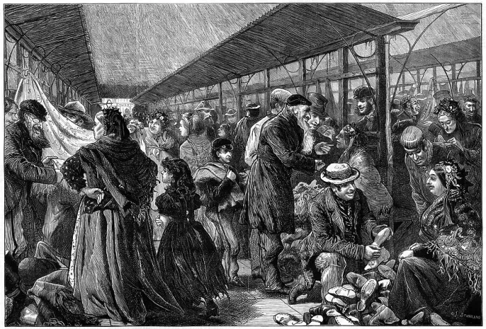 Framed Print : The old clothes exchange, Phils Building, Houndsditch, London, 1882. Artist: Charles Joseph Staniland Framed Print : The old clothes exchange, Phils Building, Houndsditch, London, 1882. Artist: Charles Joseph Staniland