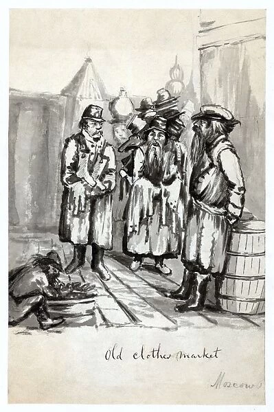 Old Clothes Market, Moscow, c. 1862
