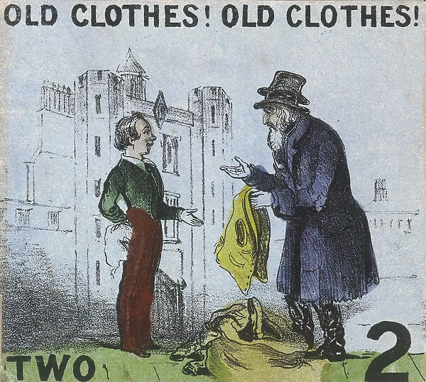 Old Clothes! Old Clothes!, Cries of London, c1840. Artist: TH Jones