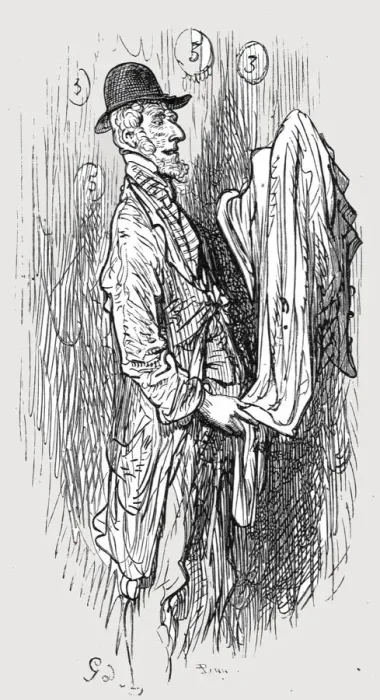 Framed Print : The Old Clothesman, 1872. Creator: Gustave Doré Framed Print : The Old Clothesman, 1872. Creator: Gustave Doré