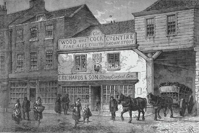 Framed Print : The old Cock Tavern, 4 Tothill Street, Westminster, London, 1875 (1878) Framed Print : The old Cock Tavern, 4 Tothill Street, Westminster, London, 1875 (1878)