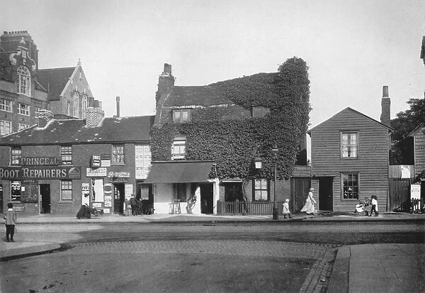 Old Cottages in Merton Road, Tooting, c1890, (1912)