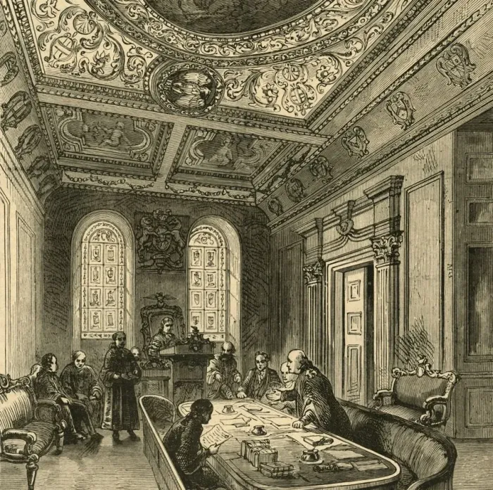Framed Print : The Old Court of Aldermen, Guildhall, 1897. Creator: Unknown Framed Print : The Old Court of Aldermen, Guildhall, 1897. Creator: Unknown