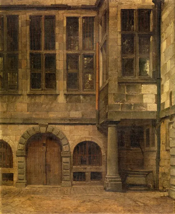 Framed Print : Old Courtyard of Antwerp Town Hall, 1873. Creator: Hendrik Frans Schaefels Framed Print : Old Courtyard of Antwerp Town Hall, 1873. Creator: Hendrik Frans Schaefels