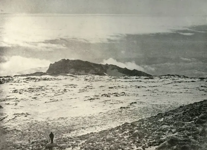 Framed Print : The Old Crater of Erebus, with an Older Crater in the Background, c1908, (1909) Framed Print : The Old Crater of Erebus, with an Older Crater in the Background, c1908, (1909)
