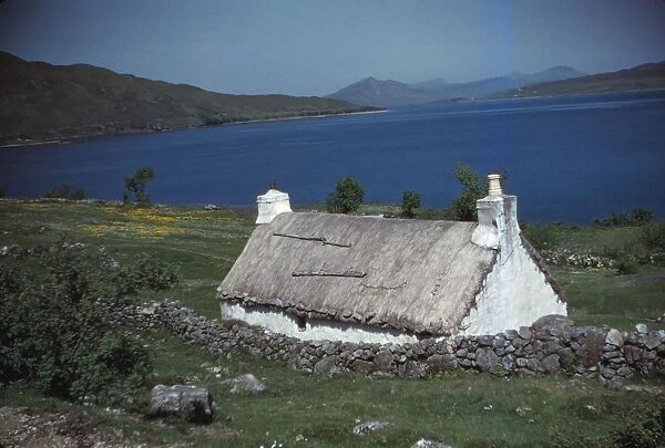 Old Crofters Cottage, near Broadford, looking North, Isle of Skye, Scotland, 20th century. Artist: CM Dixon