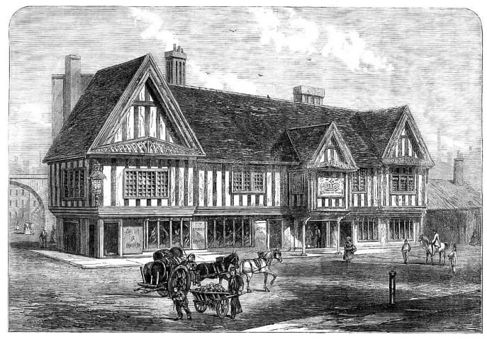 Framed Print : The Old Crown House, Birmingham, 1865. Creator: Unknown Framed Print : The Old Crown House, Birmingham, 1865. Creator: Unknown