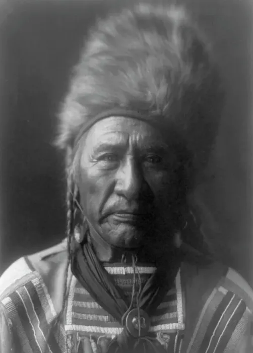 Framed Print : Old Dog-Apsaroke, c1908. Creator: Edward Sheriff Curtis Framed Print : Old Dog-Apsaroke, c1908. Creator: Edward Sheriff Curtis
