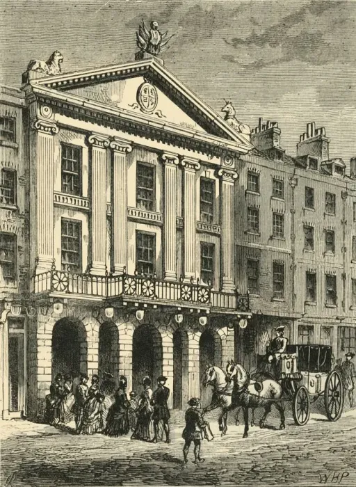 Framed Print : Front of Old Drury Lane Theatre, (1881). Creator: Unknown Framed Print : Front of Old Drury Lane Theatre, (1881). Creator: Unknown