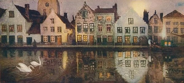 Old Embankment at Bruges, c1890 Artist: Victor Olivier Gilsoul
