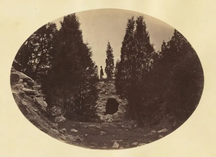 Framed Print : Old Emplacement, West Point, late 1860s. Creator: George K. Warren (American, 1834-1884) Framed Print : Old Emplacement, West Point, late 1860s. Creator: George K. Warren (American, 1834-1884)