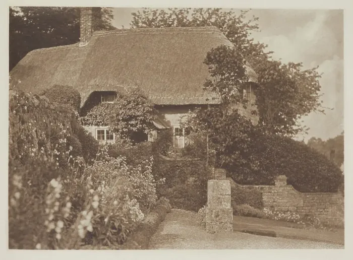 Framed Print : Old English cottage. From the album: Photograph album - England, 1920s. Creator: Harry Moult Framed Print : Old English cottage. From the album: Photograph album - England, 1920s. Creator: Harry Moult