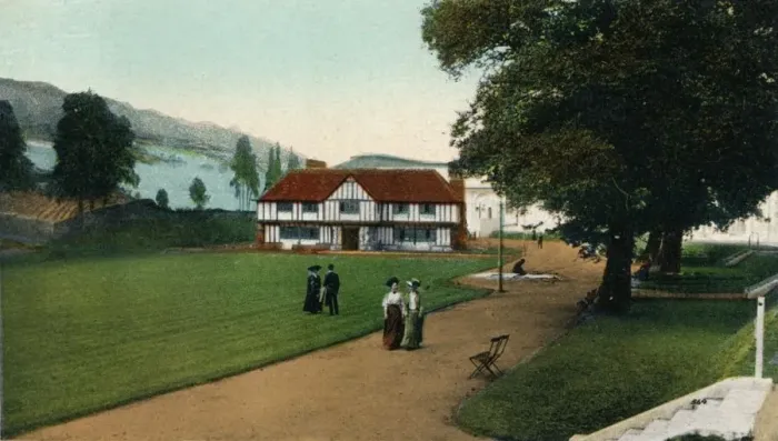 Framed Print : Old English Garden, Imperial International Exhibition, London, 1909 Framed Print : Old English Garden, Imperial International Exhibition, London, 1909