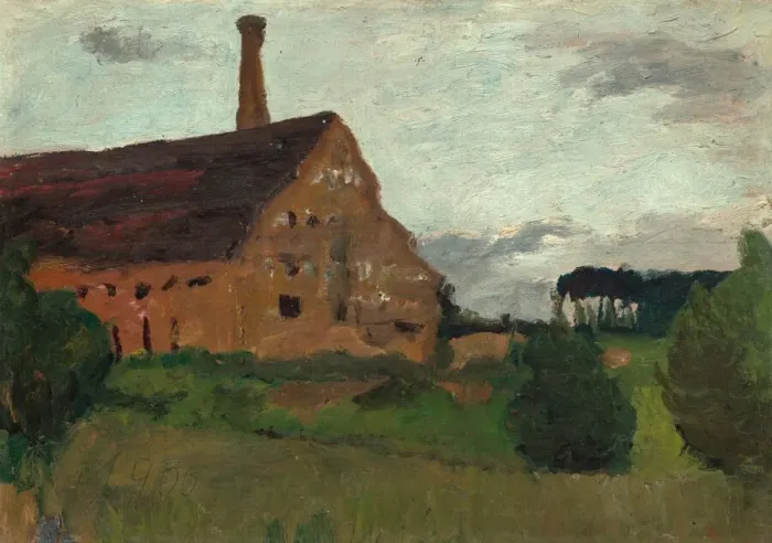 Framed Print : Old Factory, 1900. Creator: Paula Modersohn-Becker Framed Print : Old Factory, 1900. Creator: Paula Modersohn-Becker