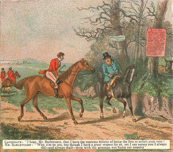 'Old Fashioned Sporting Pictures, and the Road to Bygone Days; Sporting Anecdote--Fox Hunting versu Creator: Unknown