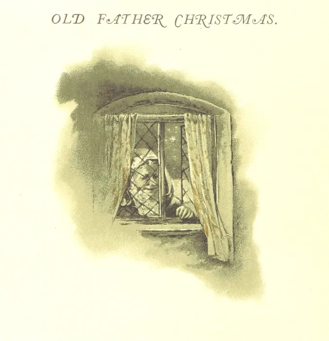 Framed Print : Old Father Christmas, Picture-Book, 1888. Creator: Lizzie Lawson Mack Framed Print : Old Father Christmas, Picture-Book, 1888. Creator: Lizzie Lawson Mack