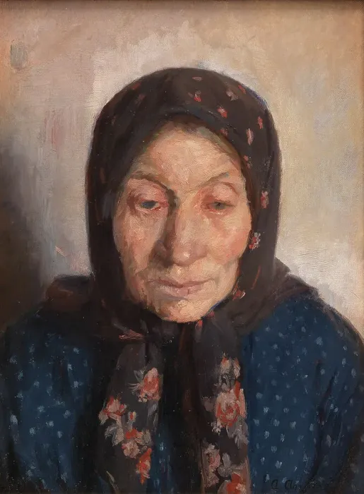 Framed Print : An Old Fisherman's Wife, 1874-1912. Creator: Anna Kirstine Ancher Framed Print : An Old Fisherman's Wife, 1874-1912. Creator: Anna Kirstine Ancher