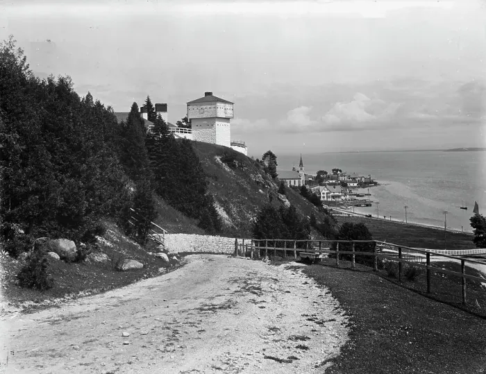 Framed Print : Old Fort, Mackinac Island, c1899. Creator: Unknown Framed Print : Old Fort, Mackinac Island, c1899. Creator: Unknown