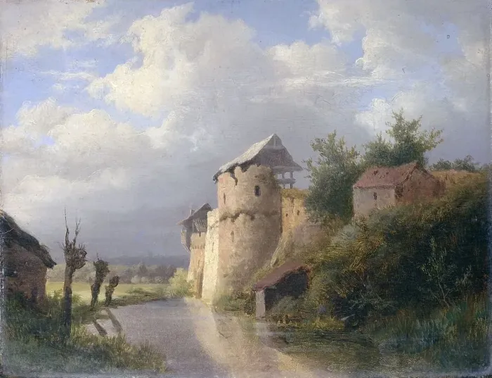 Framed Print : The Old Fortress, 1840-1860. Creator: Louwrens Hanedoes Framed Print : The Old Fortress, 1840-1860. Creator: Louwrens Hanedoes