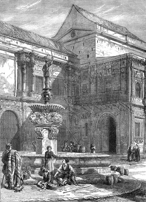 Framed Print : Old Fountain, Seville, by T. Macquoid, 1871. Creator: Unknown Framed Print : Old Fountain, Seville, by T. Macquoid, 1871. Creator: Unknown