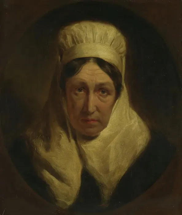 Framed Print : Old French Woman, 19th century. Creator: George Lance Framed Print : Old French Woman, 19th century. Creator: George Lance
