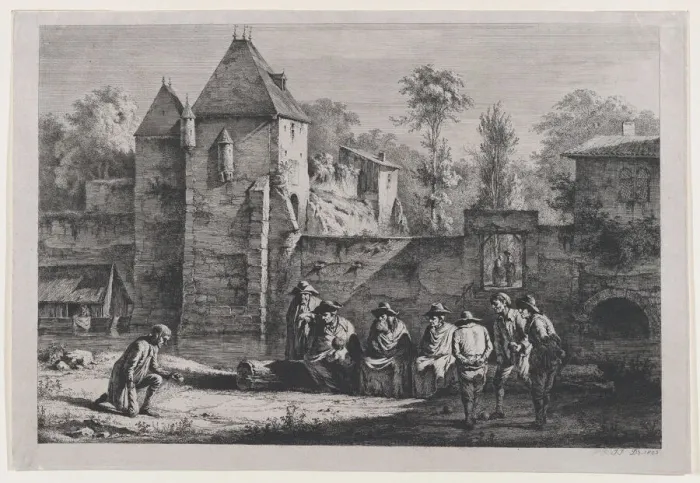 Framed Print : The Old Gate of Vaise, Lyon, 1803. Creator: Jean-Jacques de Boissieu Framed Print : The Old Gate of Vaise, Lyon, 1803. Creator: Jean-Jacques de Boissieu