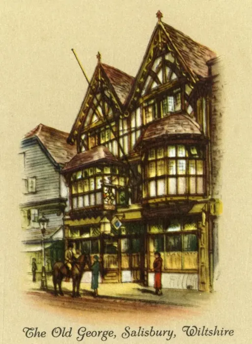 Framed Print : The Old George, Salisbury, Wiltshire, 1936. Creator: Unknown Framed Print : The Old George, Salisbury, Wiltshire, 1936. Creator: Unknown