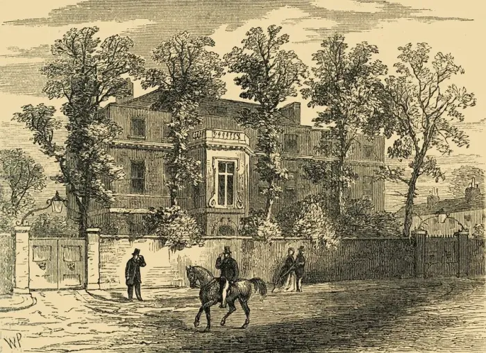 Framed Print : Old Gore House, in 1830, (c1876). Creator: Unknown Framed Print : Old Gore House, in 1830, (c1876). Creator: Unknown