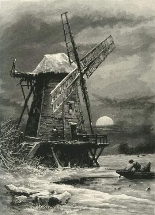 Framed Print : The Old Hampton Windmill, c1870 Framed Print : The Old Hampton Windmill, c1870