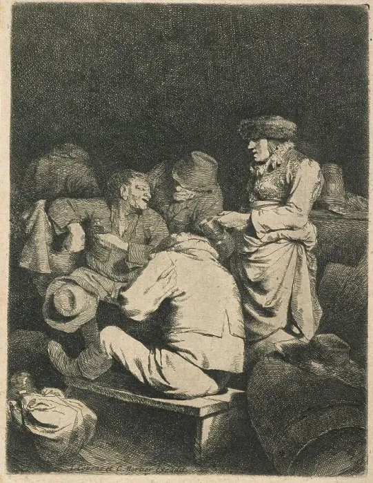 Framed Print : The old hostess, c. 1660. Creator: Cornelis Bega Framed Print : The old hostess, c. 1660. Creator: Cornelis Bega