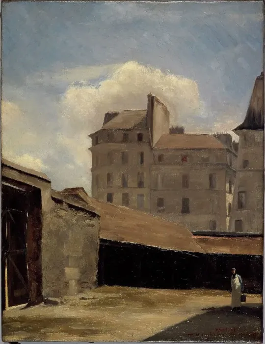 Framed Print : Old Hotel-Dieu, kitchen courtyard, 1882. Creator: Charles Alexis Apoil Framed Print : Old Hotel-Dieu, kitchen courtyard, 1882. Creator: Charles Alexis Apoil