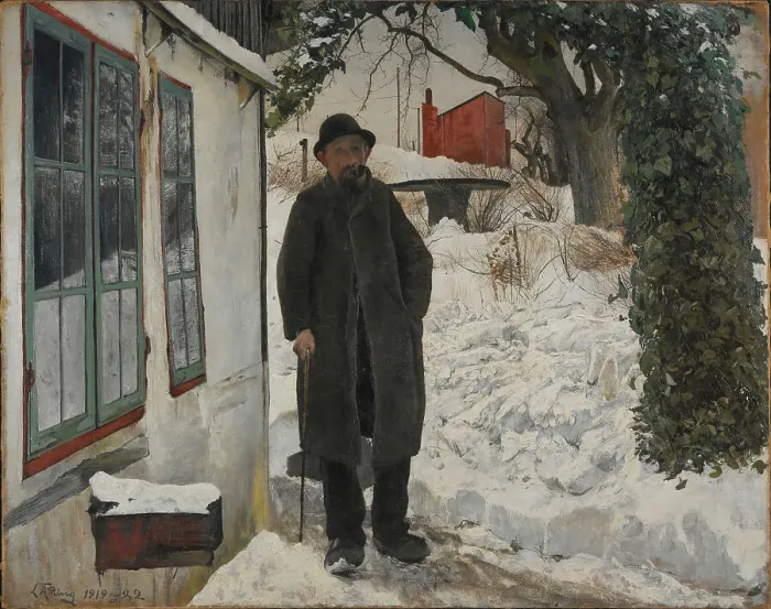 Framed Print : At the Old House, 1919-1922. Creator: Laurits Andersen Ring Framed Print : At the Old House, 1919-1922. Creator: Laurits Andersen Ring