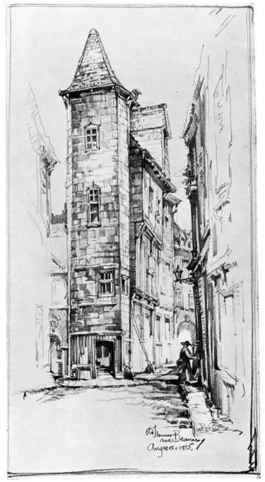 Framed Print : Old House at Angers, 1925, (1926). Artist: M Adams-Acton Framed Print : Old House at Angers, 1925, (1926). Artist: M Adams-Acton