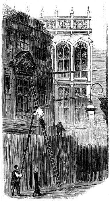 Framed Print : Old House in Fetter-Lane, 1858. Creator: Unknown Framed Print : Old House in Fetter-Lane, 1858. Creator: Unknown