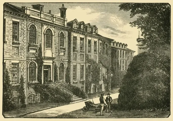 Framed Print : The Old House, from the Masters Garden, 1898. Creator: Unknown Framed Print : The Old House, from the Masters Garden, 1898. Creator: Unknown
