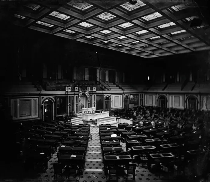 Framed Print : Old House of Representatives (about 1861). Creator: Unknown Framed Print : Old House of Representatives (about 1861). Creator: Unknown