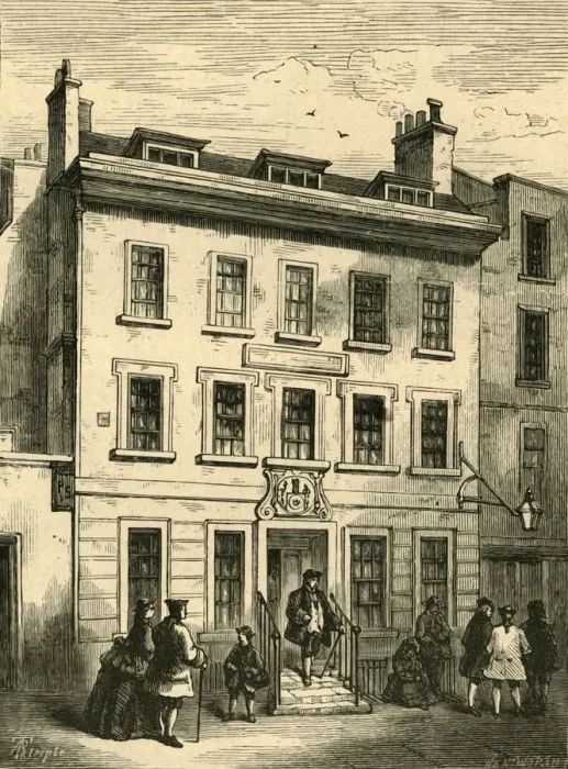 Framed Print : Old House Still Standing in Bolt Court, (1897). Creator: Unknown Framed Print : Old House Still Standing in Bolt Court, (1897). Creator: Unknown