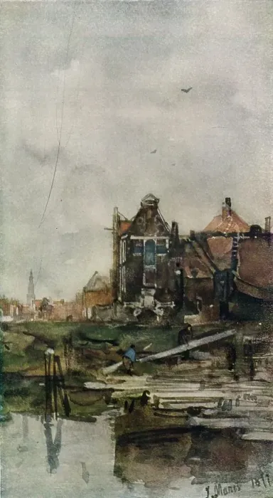 Framed Print : Old Houses, Amsterdam, c1870. Artist: Jacob Henricus Maris Framed Print : Old Houses, Amsterdam, c1870. Artist: Jacob Henricus Maris