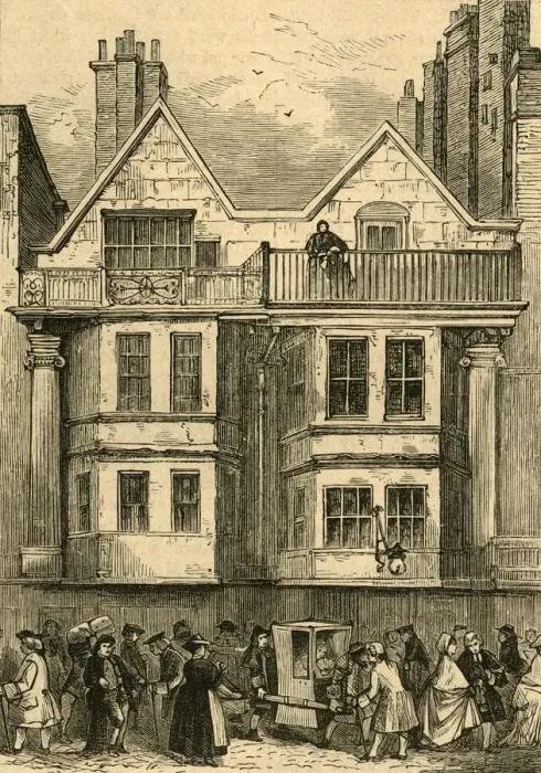 Framed Print : Old Houses in Fleet Street, near St. Dunstans Church, now rebuilt, (1897). Creator: Unknown Framed Print : Old Houses in Fleet Street, near St. Dunstans Church, now rebuilt, (1897). Creator: Unknown