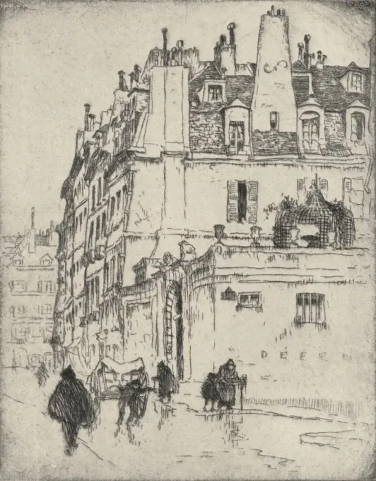 Framed Print : Old houses, Rue de Vaugirard, 1915. Artist: Lester George Hornby Framed Print : Old houses, Rue de Vaugirard, 1915. Artist: Lester George Hornby