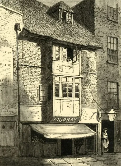 Framed Print : Old Houses in Wych Street, (1881). Creator: Unknown Framed Print : Old Houses in Wych Street, (1881). Creator: Unknown