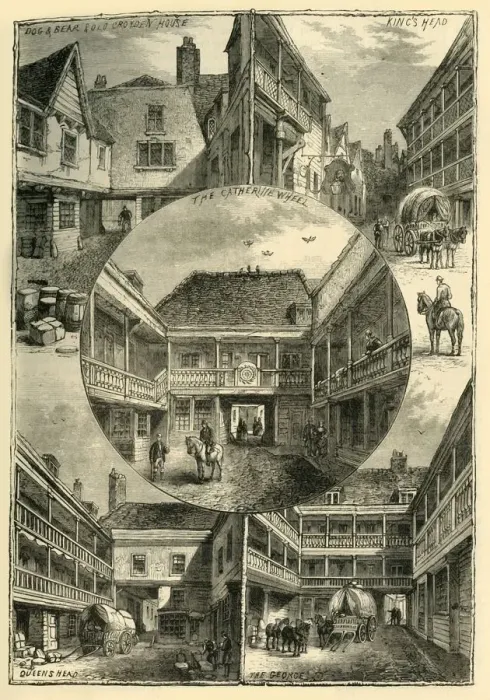 Framed Print : Old Inns in Southwark, (c1878). Creator: Unknown Framed Print : Old Inns in Southwark, (c1878). Creator: Unknown
